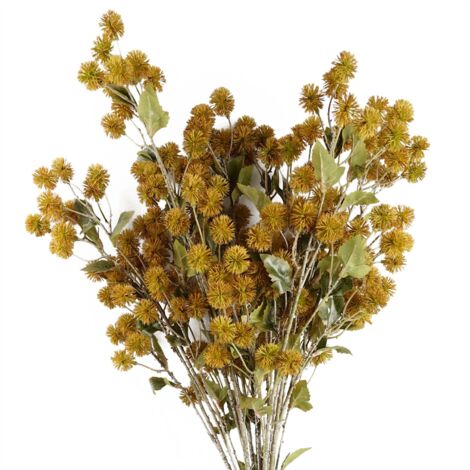 Pack of 6 x 85cm Craspedia Stem Yellow Artificial (1/5)