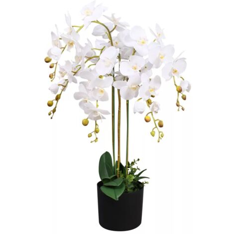 85cm Artificial Deluxe Bush Orchid White (1/4)