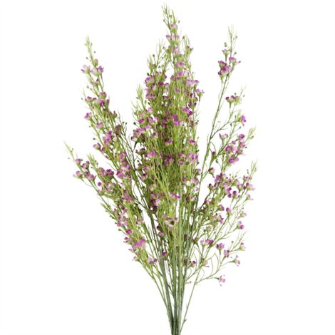 Pack of 6 x 100cm Artificial Foliage Stem with Small Flowers - Purple (1/5)