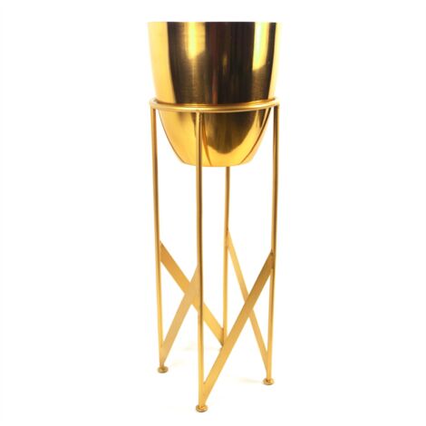 55cm Gold Planter with Matching Stand (1/5)
