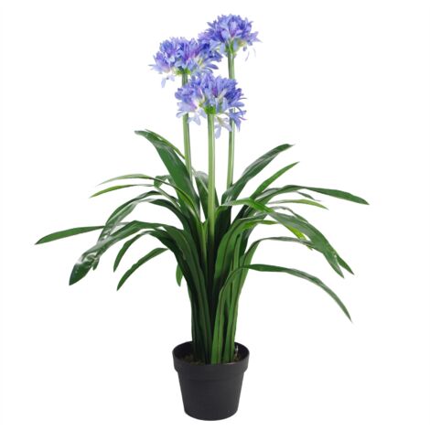 90cm Premium Artificial Agapanthus with pot BLUE (1/3)