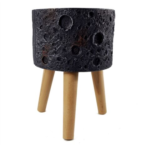 35cm x 24cm Large Lunar Black Planter (1/5)