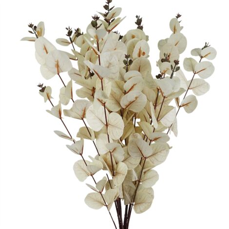 Pack of 6 x 80cm White Eucalyptus Foliage Stem (1/5)