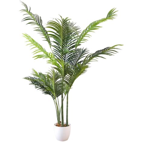 160cm Artificial Palm Tree with 15 Leaves in White Pot (1/5)