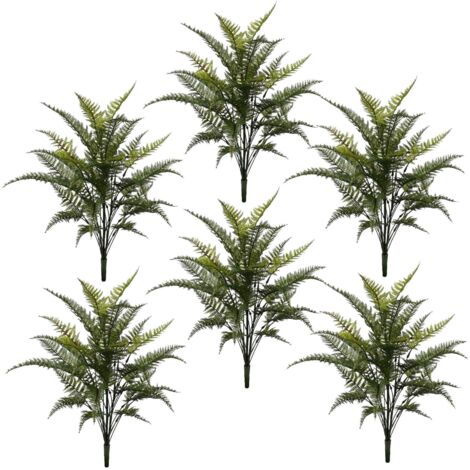 Pack of 6 x 78cm Fire Retardant Artificial Fern Foliage Branch (1/3)