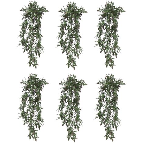 Pack of 6 x Hanging UV and Fire Resistant Artificial Angel Plant 76cm (1/4)