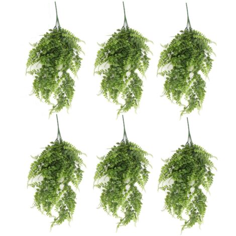 Pack of 6 x Hanging UV and Fire Resistant Artificial Green Pothos Plant 85cm (1/4)