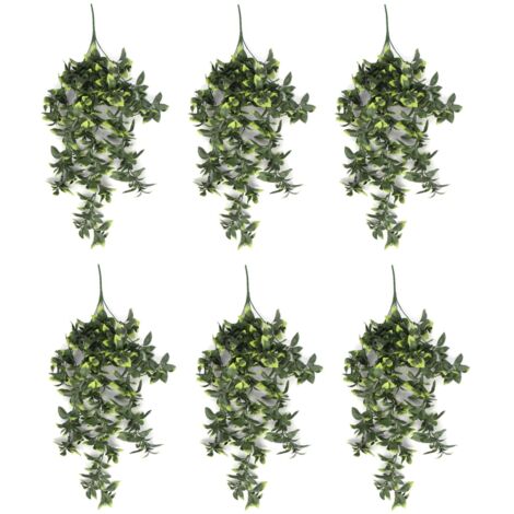 Pack of 6 x Hanging UV and Fire Resistant Artificial Pothos Plant 71cm (1/3)