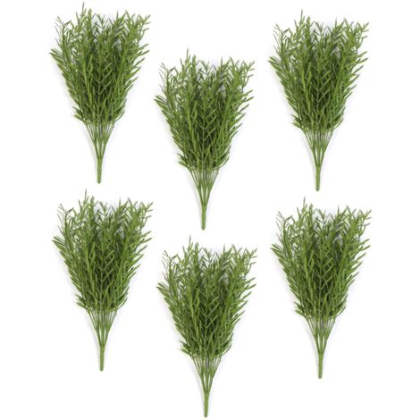 Pack of 6 x 40cm Fire Resistant Artificial Foliage Grass Stem (1/3)