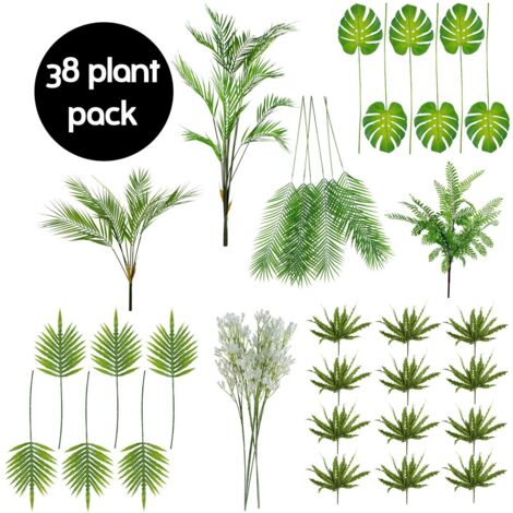 Pack of 38 Foliage Stem Plants - Leaves and Palm Trees (1/3)