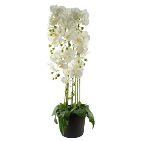 110cm Large White Orchid Plant Artifcial 41 REAL TOUCH flowers (1/5)