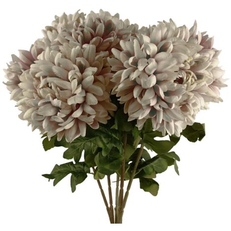 Pack of 6 x 75cm Extra Large Reflex Chrysanthemum - Mushroom (1/5)