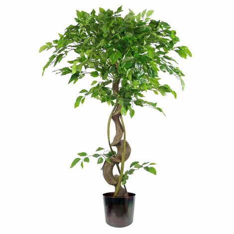 120cm Twisted Trunk Artificial Japanese Fruticosa Style Ficus Tree (1/5)