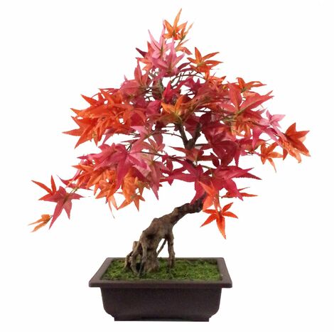 50cm Artificial Red Maple Bonsai Tree (1/4)