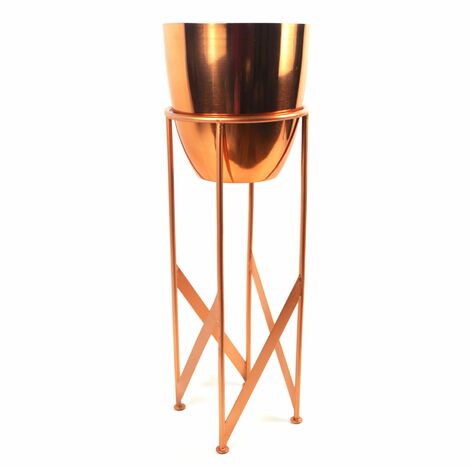 55cm Copper Planter with Matching Stand (1/4)