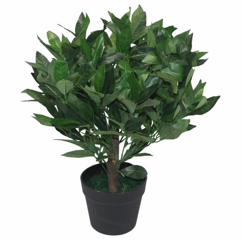 50cm Dwarf Artificial Bay Tree Laurel Topiary Bush (1/4)