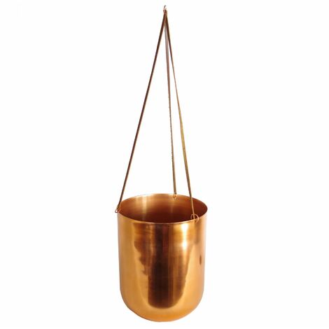 Leaf Copper Hanging Planter 18 x 22cm (1/3)