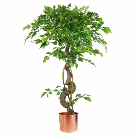120cm Twisted Trunk Artificial Japanese Fruticosa Style Ficus Tree (1/5)