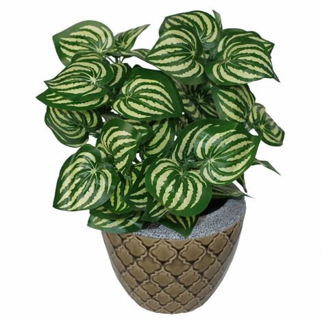 40cm Artificial Watermelon Style Leaves Plant (1/4)