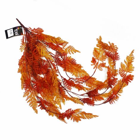 100cm Artificial Hanging Maidenhair Fern Plant Autumn Orange (1/4)