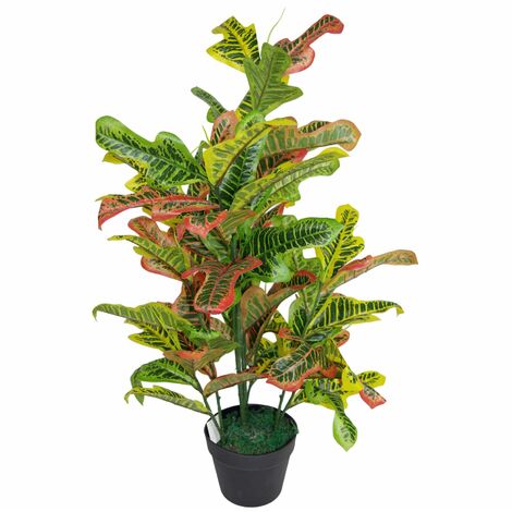 90cm Artificial Codiaeum Multicoloured House Plant - Large (1/5)