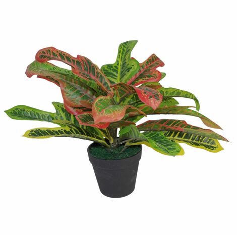 40cm Artificial Codiaeum Multicoloured House Plant (1/5)