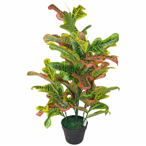 90cm Artificial Codiaeum Multicoloured House Plant - Large (1/4)