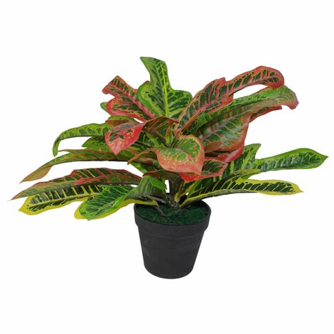 40cm Artificial Codiaeum Multicoloured House Plant (1/4)
