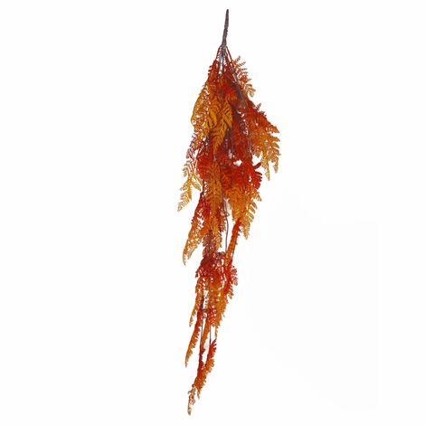 100cm Artificial Hanging Maidenhair Fern Plant Autumn Orange (1/5)