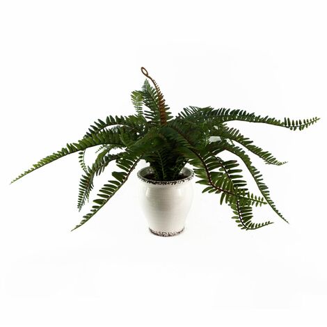 40cm Artificial Fern Bush in Decorative Planter (1/5)