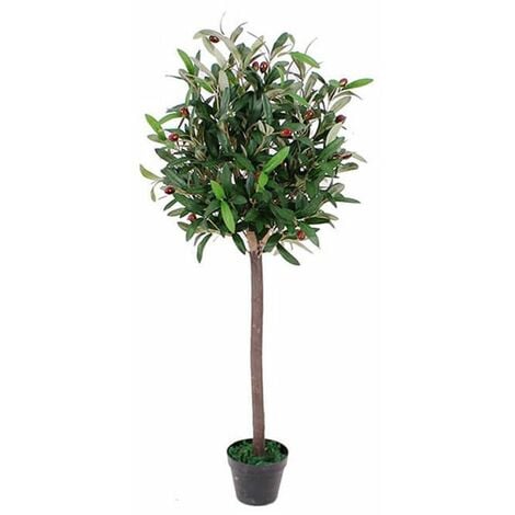 90cm Artificial Olive Bay Style Topiary Fruit Tree