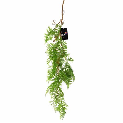 100cm Artificial Hanging Maidenhair Fern Plant Dark Green (1/5)