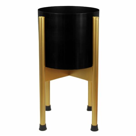 Medium Gold Stand with Black Metal Planter 38.5cm x 18cm (1/5)