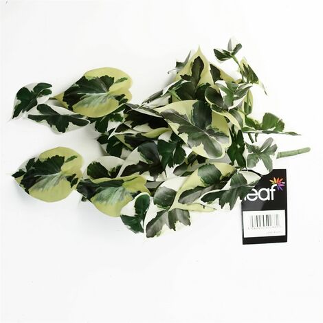 40cm Artificial Trailing Variegated Marble Pothos Plant Realistic (1/3)