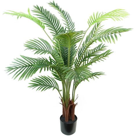 110cm Artificial Areca Palm Tree Potted in Black Pot