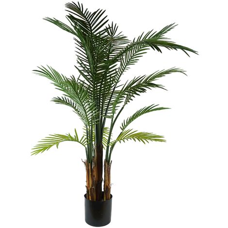 125cm UV Resistant Raphis Palm Tree with Natural Trunk