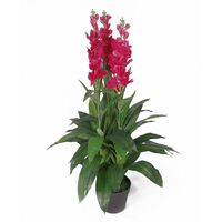 100cm Artificial Cymbidium Orchid Plant - Extra Large - Dark Pink Flowers