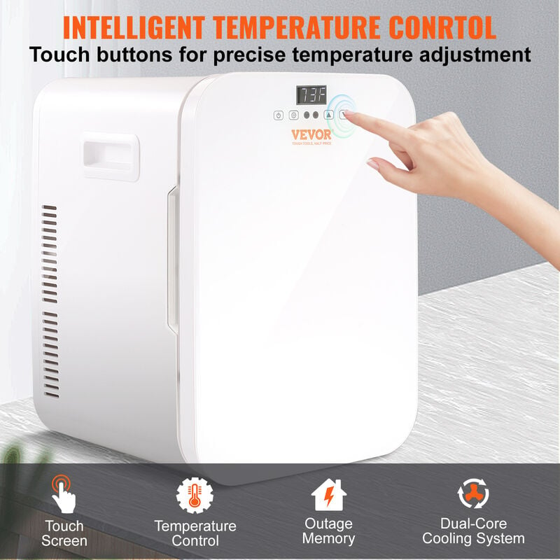VEVOR VEVOR Mini Frigorífico Cosmético 4 L 6 Latas de 330ml Mini  Refrigerador Portátil Modo de Frío y Calor Temperatura de 18 ° C/50 ° C Frigorífico  Pequeño