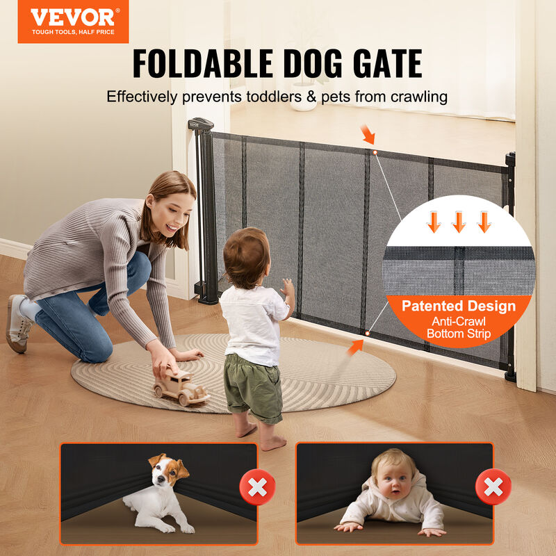 VEVOR VEVOR Puerta para bebés, 29.5-53 extra ancha, 30 de alto, puerta  para perros para escaleras, puertas y casa, puerta de seguridad para niños  con cierre automático y fácil paso, puerta de