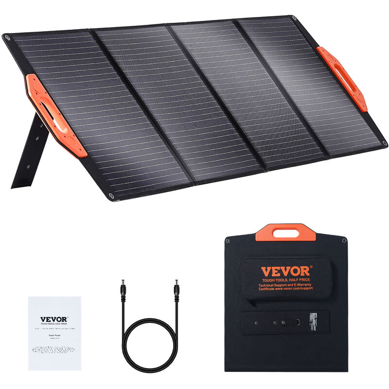 Paneles solares portátiles, panel solar plegable de 150 W/18 V con puertos  USB QC3.0 y salida de CC (10 conectores), cargador solar para centrales