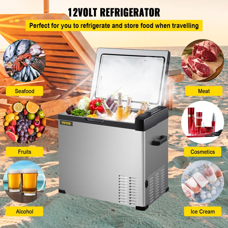 WOLTU Nevera Eléctrica para Coche 40 L Mini Refrigerador Portatil con  Ruedas y Asa de Transporte