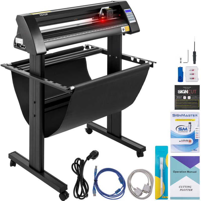 VEVOR VEVOR Plotter de Corte Posicionamiento Semiautomático de 375 mm  Impresora Cortador de Vinilo 9,2kg Plotter de Corte de Vinilo CA 85-264V  Vinilo Cortador Letrero Signcut Impresora Vinilo