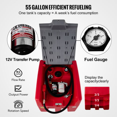 VEVOR Kit de bomba de transferencia de combustible diésel, 10 GPM