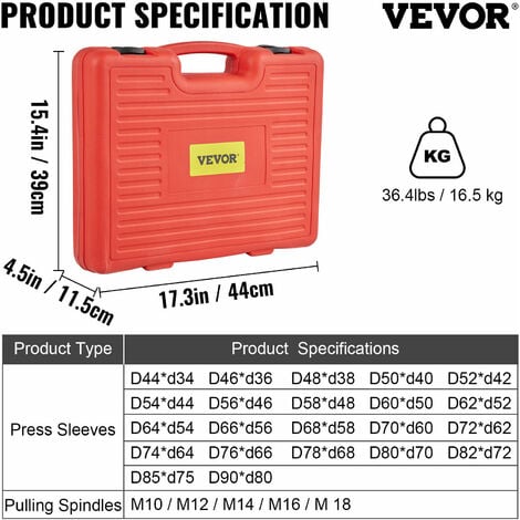 VEVOR Kit à Manchon de Presse et de Traction 27 PCS Outil d'Extraction  Silentbloc Bagues