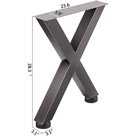 Conjunto de 2 patas de mesa en forma de X de metal - Su experto en patas de  mesa metálicas