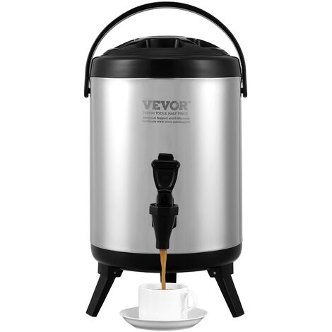 Barril aislante comercial aislado cubo con grifo, dispensador de bebidas aislado contenedor de bebidas para sopa de leche café (20 L Barril aislante comercial aislado cubo con grifo, dispensador de bebidas aislado contenedor de bebidas para sopa de leche café (20 L