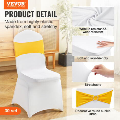 HAINARverS Fundas Plegables Para Sillas De Boda, 10 Unidades, Tela Elástica De Elastano Lavable, Decoración Para Bodas, Fiestas, Banquetes, Cumpleaños, Conferencias, Eventos (azul Marino, 10 Piezas