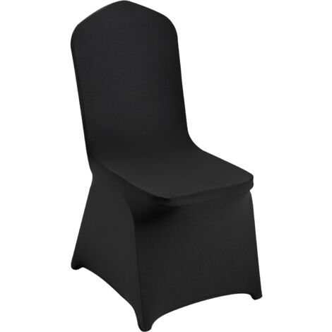 VEVOR Fundas para Sillas Plegables de Spandex Elástico, Funda para Silla Ajustable Universal, Fundas Protectoras Lavables Extraíbles, para Bodas, Vacaciones, Banquetes, Fiestas(50 piezas negras)