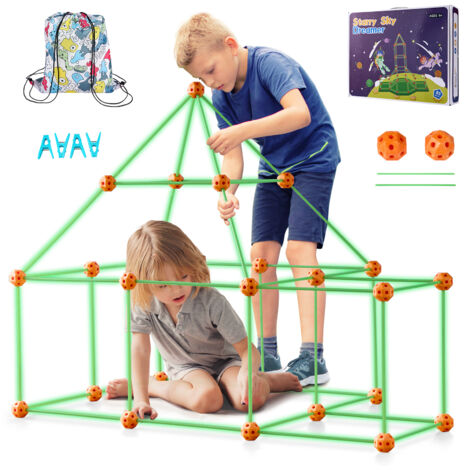 VEVOR Kit de construcción de fortalezas para niños, 85 piezas que