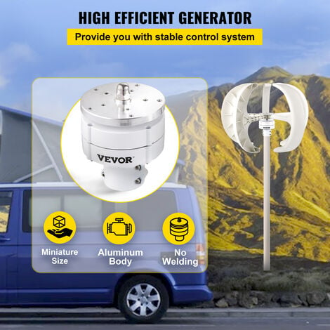 Generador de turbina eólica VEVOR, kit de turbina eólica de 12 V/CA,  generador de energía